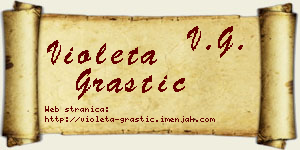 Violeta Grastić vizit kartica
